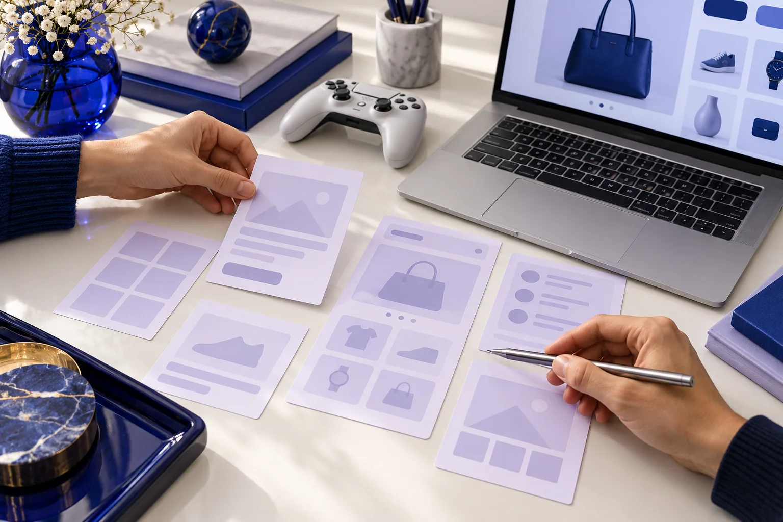Mesa de desenvolvimento com acessórios e materiais de interface Mesa de desenvolvimento com acessórios e materiais de interface